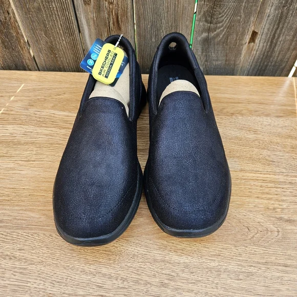 Skechers Womens  Black and Tan Slip-On Loafers Size 9.5 - Picture 3 of 16